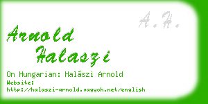 arnold halaszi business card